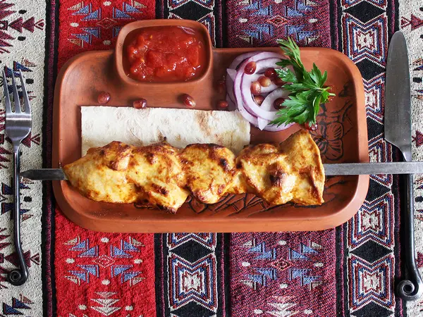 ШАШЛЫК ИЗ КУРИНОГО ФИЛЕ